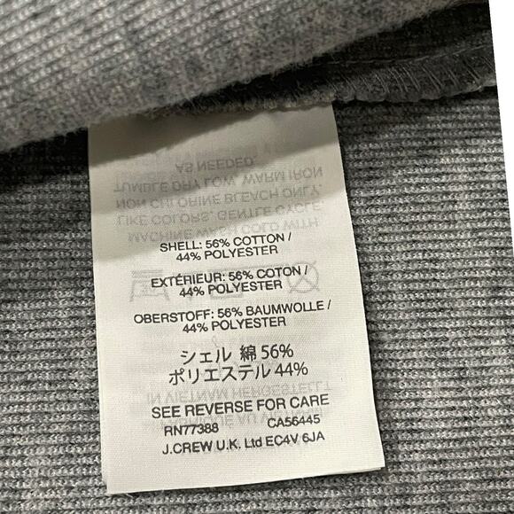 J.Crew Gray Open-Front Sweater Blazer Cardigan Sz M Preppy Knit Stretch Sweater - Picture 4 of 6